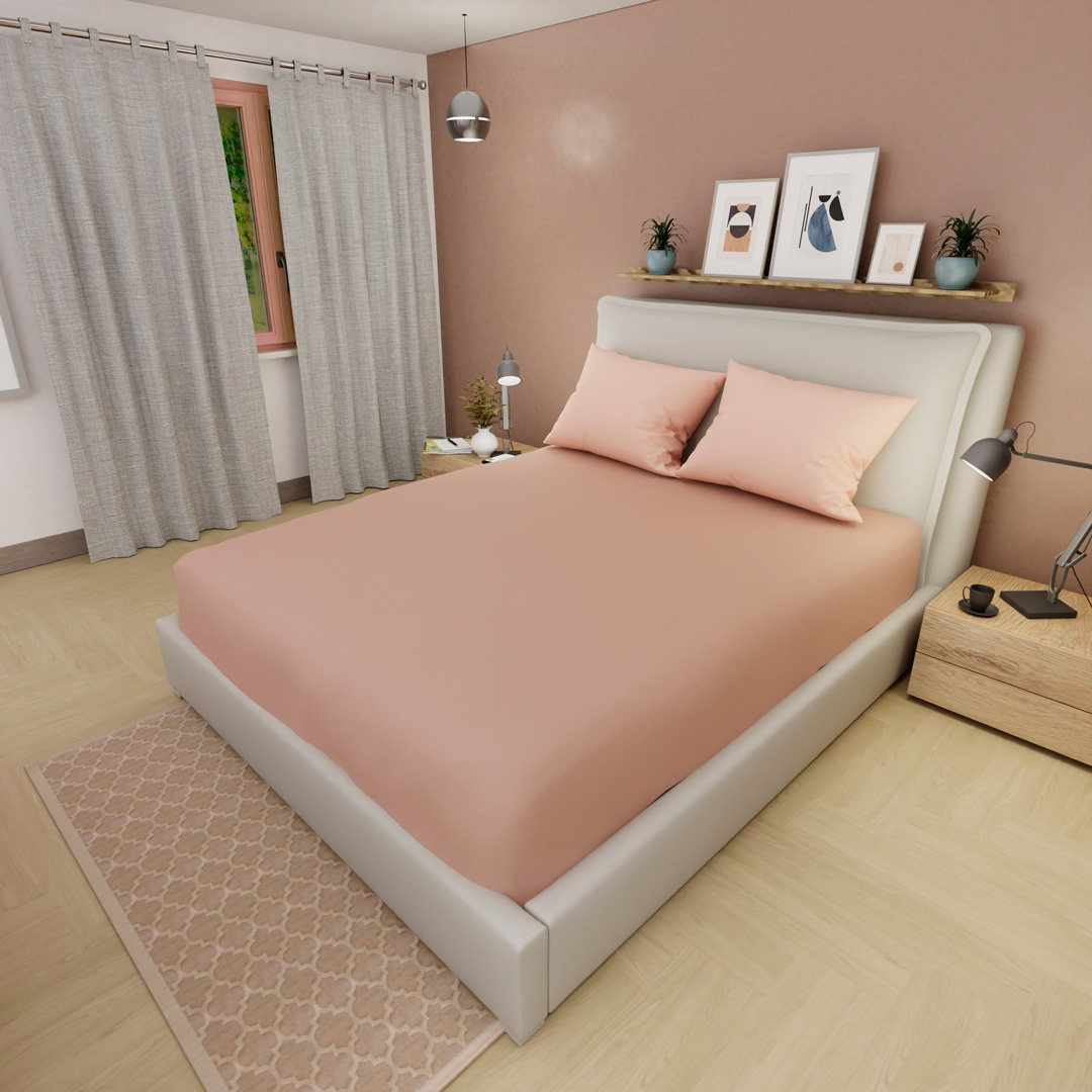 Sabana Ajustable Línea Básica Durazno