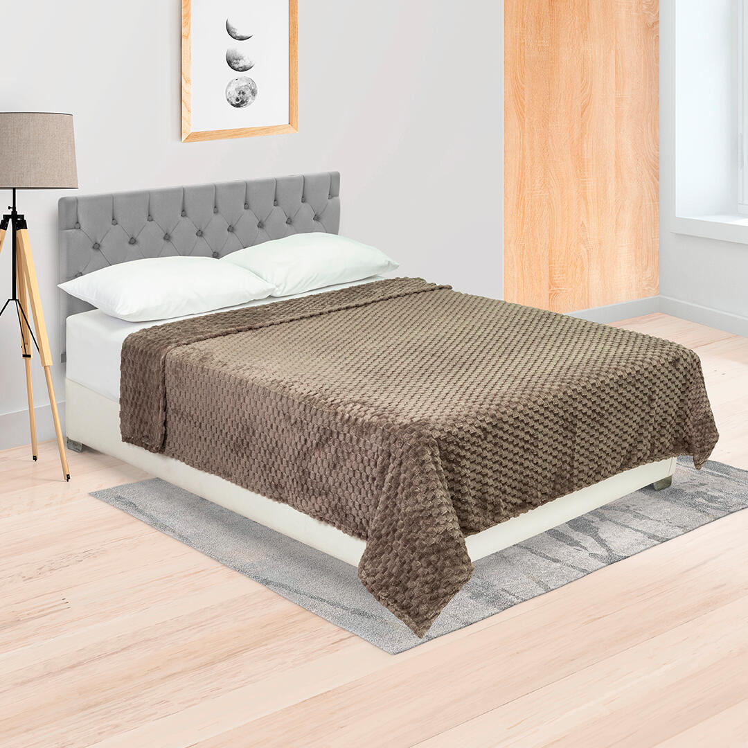 COBIJA TEXTURE 350 GR MARRÓN GRISACEO OSCURO 