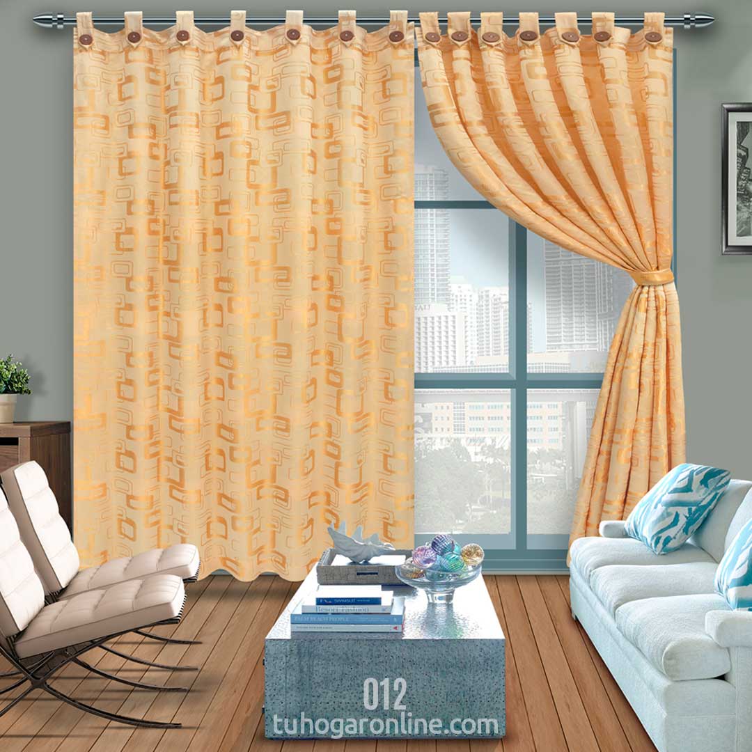 CORTINA EN YACAR-BOTÓN CAMEL