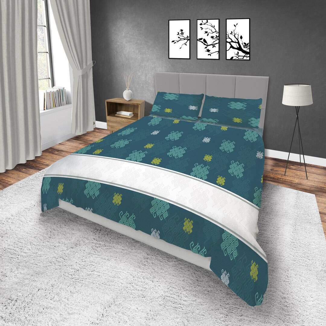 JUEGOS DE SÁBANAS MICROFIBRA FIGURAS AMARILLAS Y FRANJA BLANCA