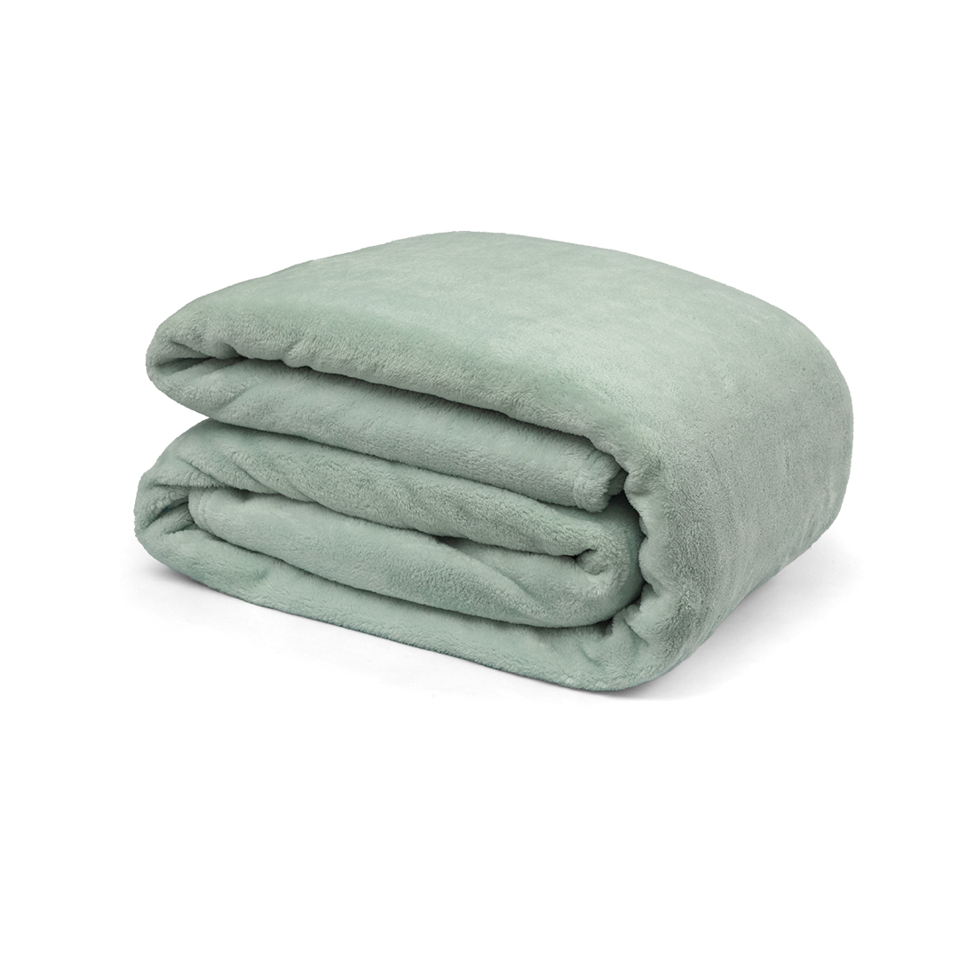 Cobija Piel De Durazno Verde Menta