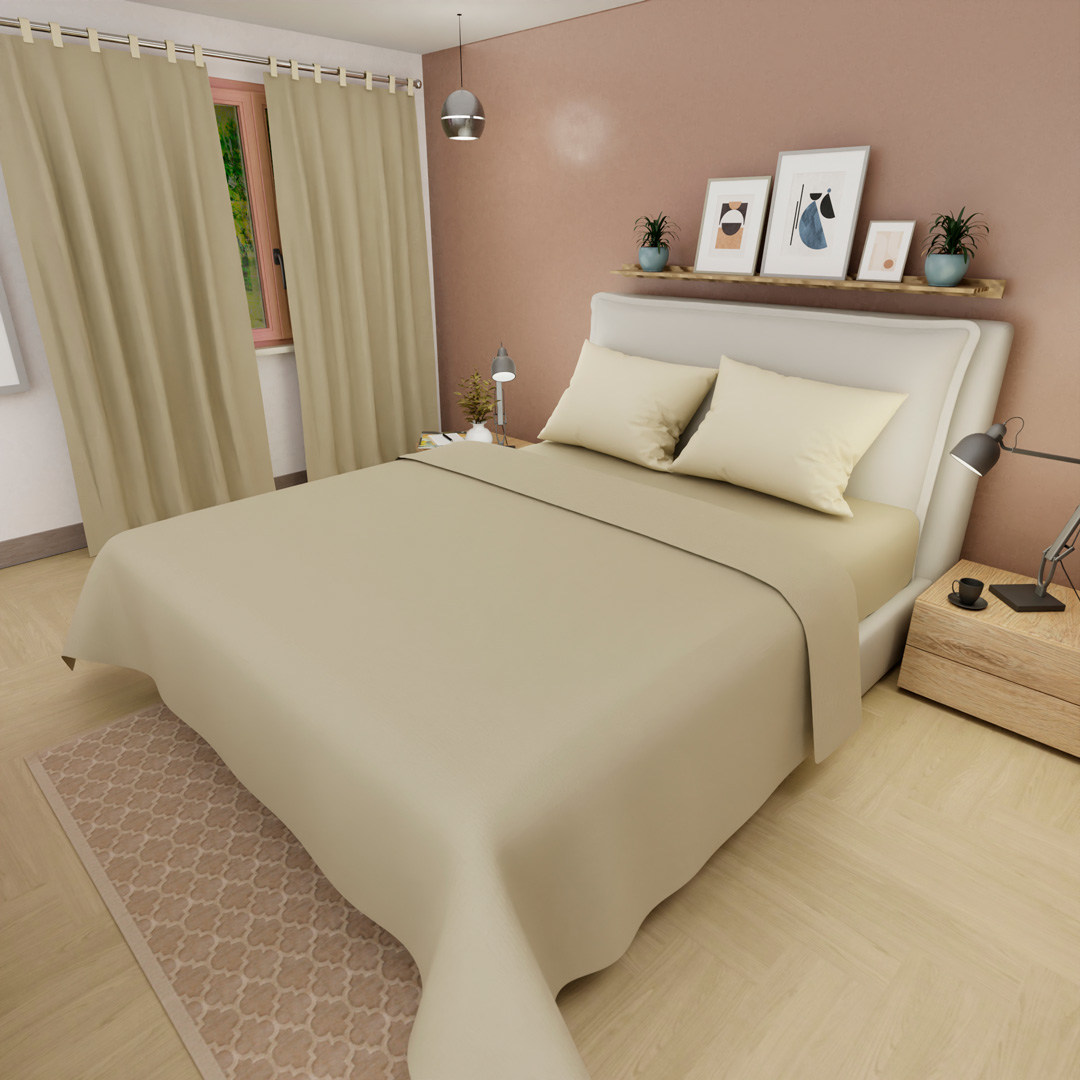 Juegos De Sabanas Unicolor My House Amarillo Confortable