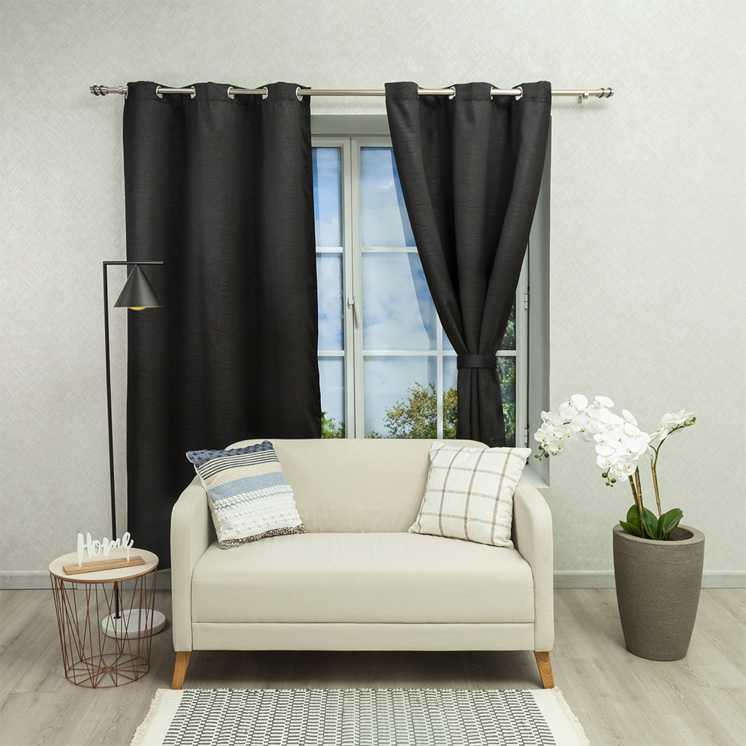 Cortina Black Out Anti-Luz Baltica Negra
