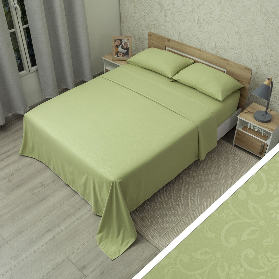 Juego De Sábana Monet Relieve Verde