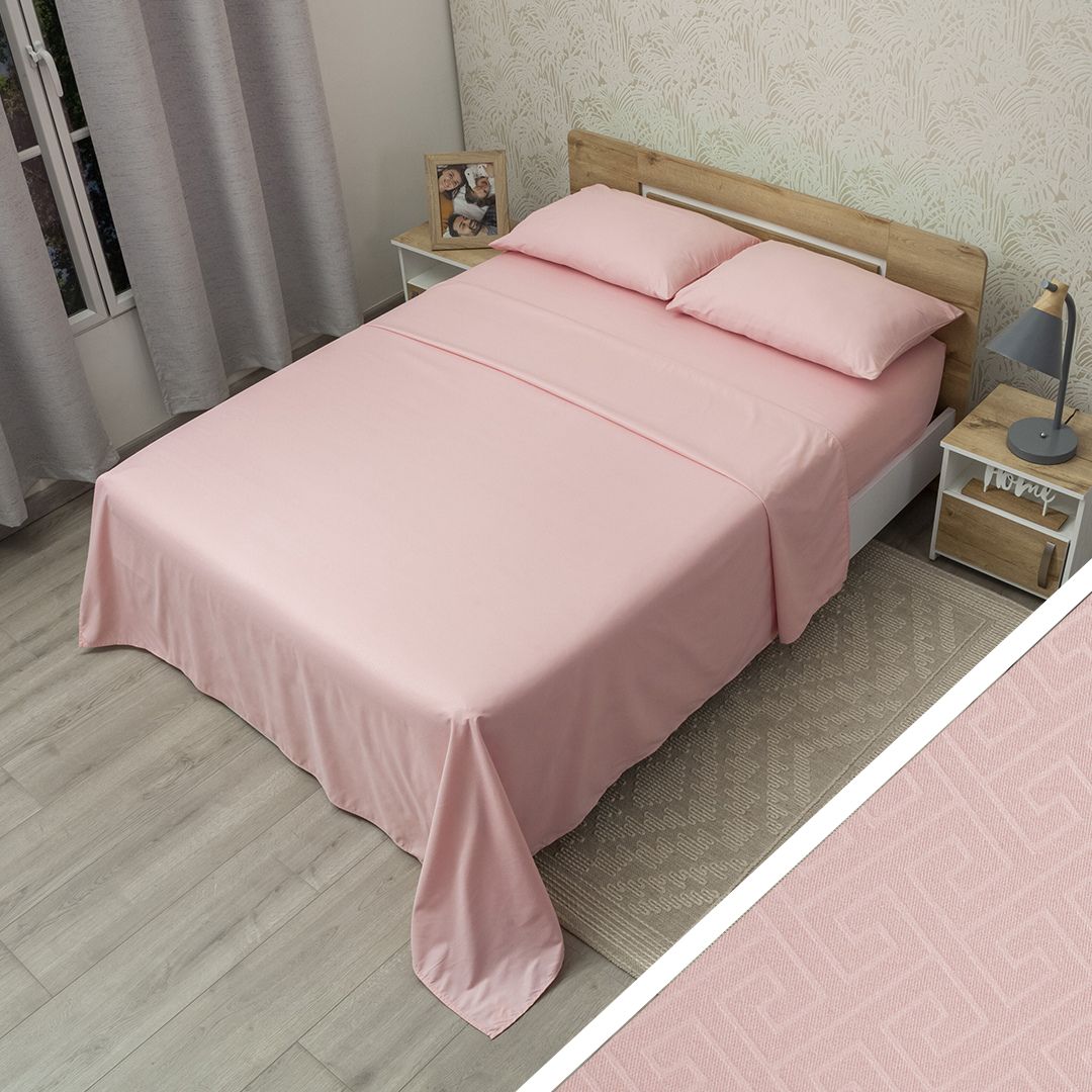 Juego De Sábana Monet Trama Zen Rosa