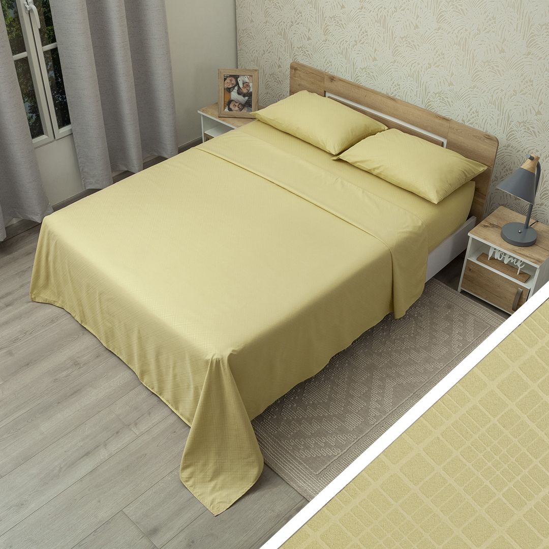 Juego De Sábana Monet Vitral Almendra