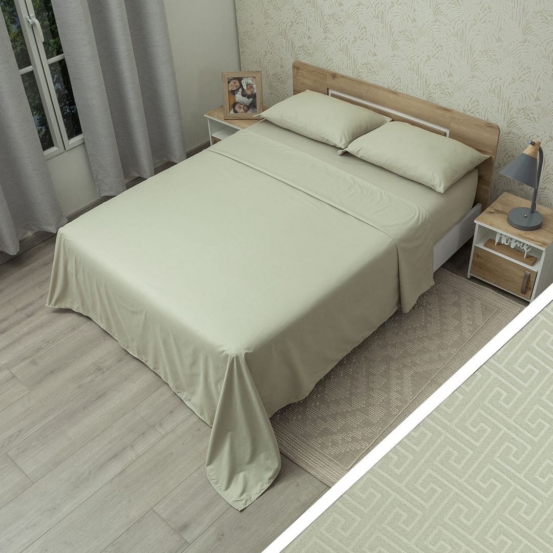 Juego De Sábana Monet Trama Zen Gris