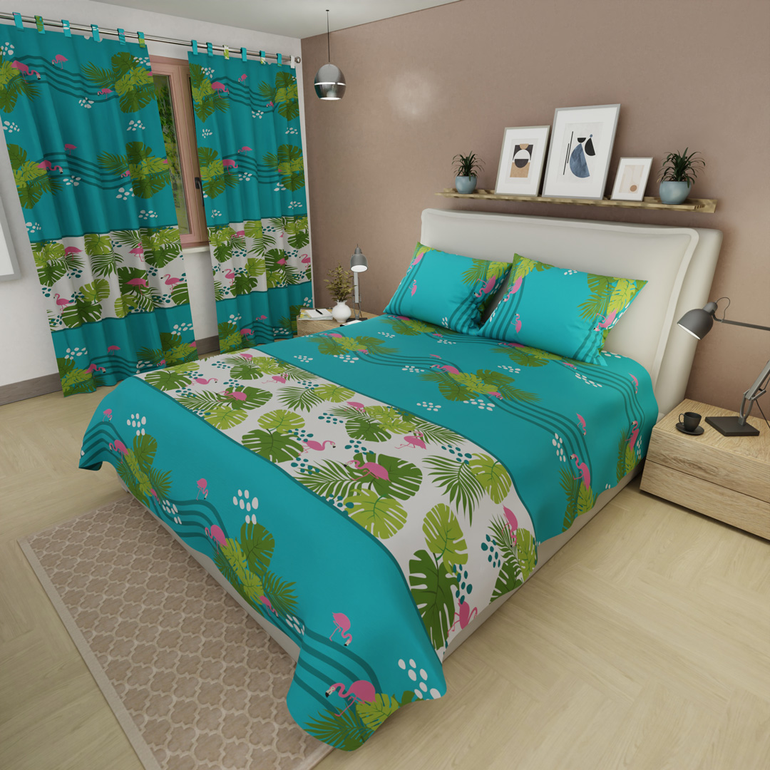 Juego de Sábanas Microfibra Suavizada Paraíso Tropical