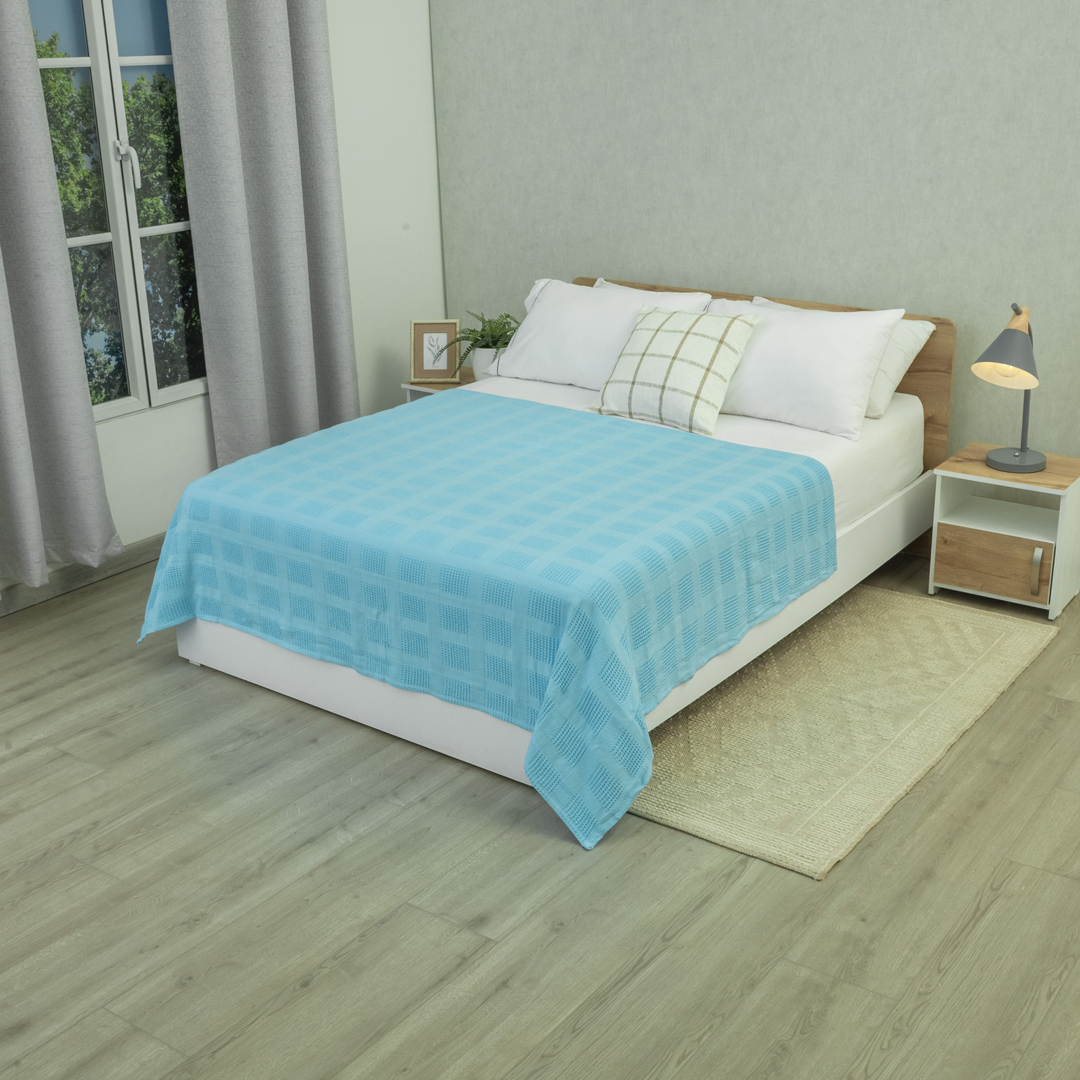 Sobrecama Elegant Azul Aguamarina