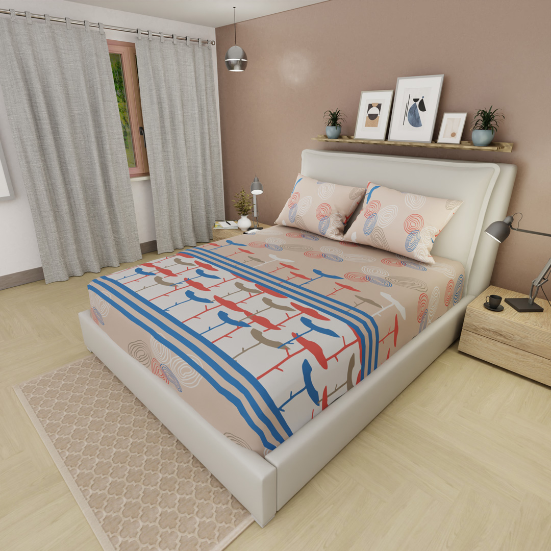 Sábana Ajustable Espiral de Sueños Crema