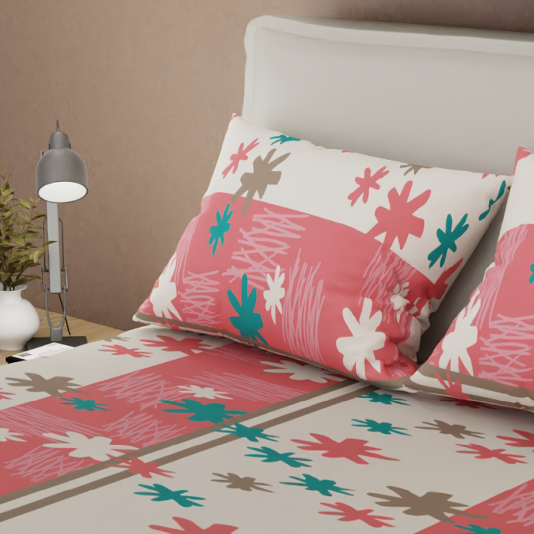 Sábana Ajustable Ensoñación Floral Rosa