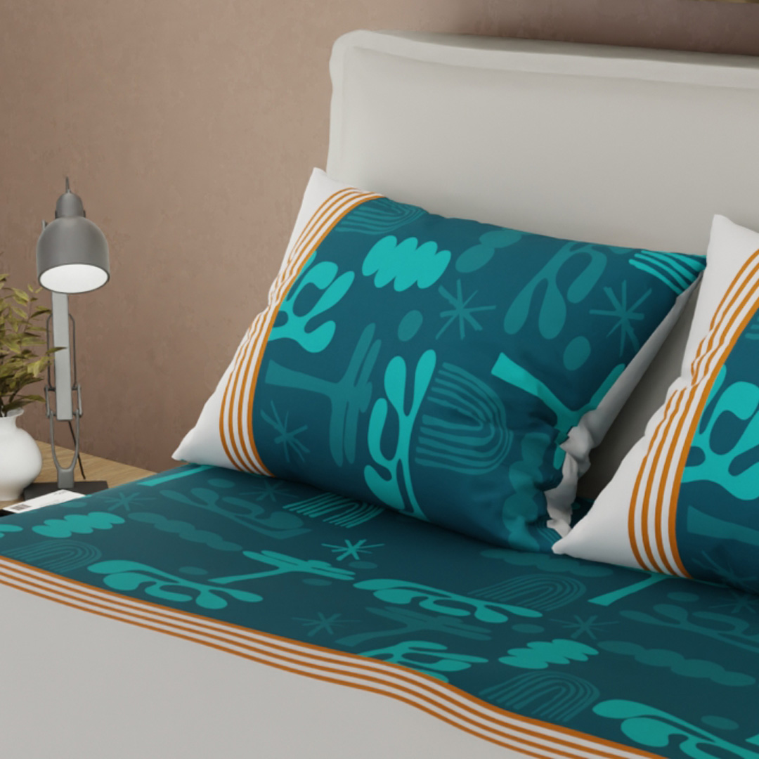 Juego de Sábanas Microfibra Suavizada Símbolos del Cielo