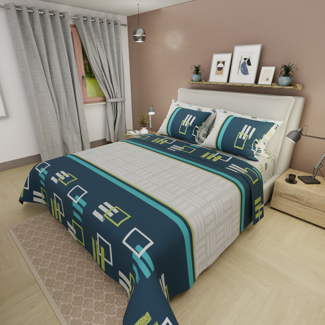 Juego De Sabanas Style 4 Fundas Ritmo Metropolitano