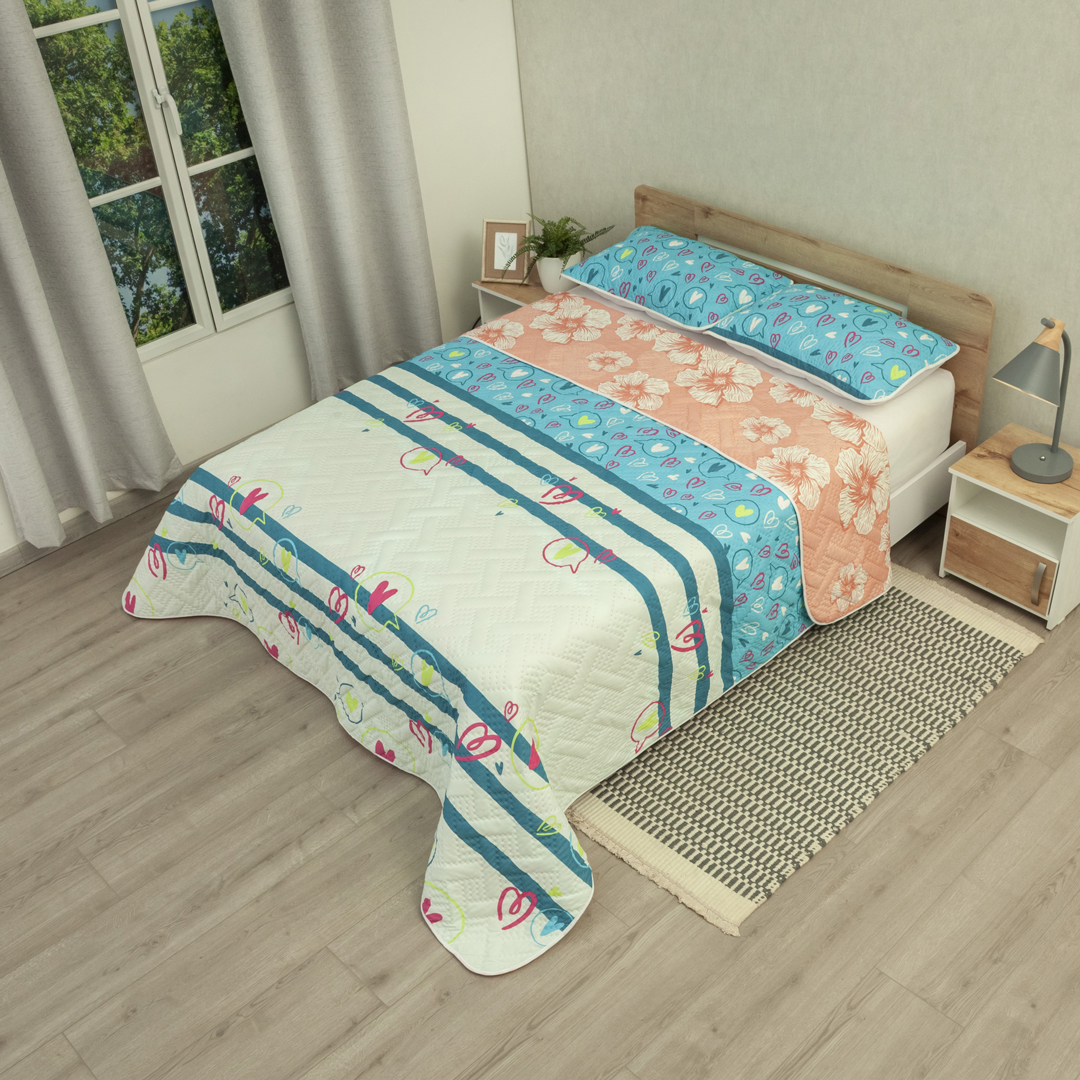 Cubrelecho Doble Faz Termosellado Dúo Vibrante