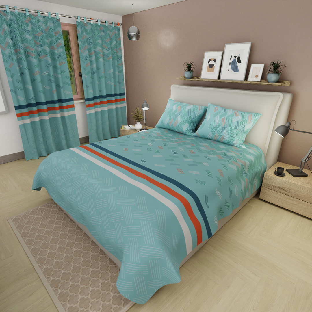 Juego de Sábanas Microfibra Suavizada Olas Urbanas