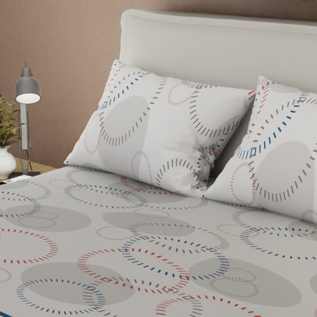 Juego De Sábanas Con Cortinas Grafito Moderno