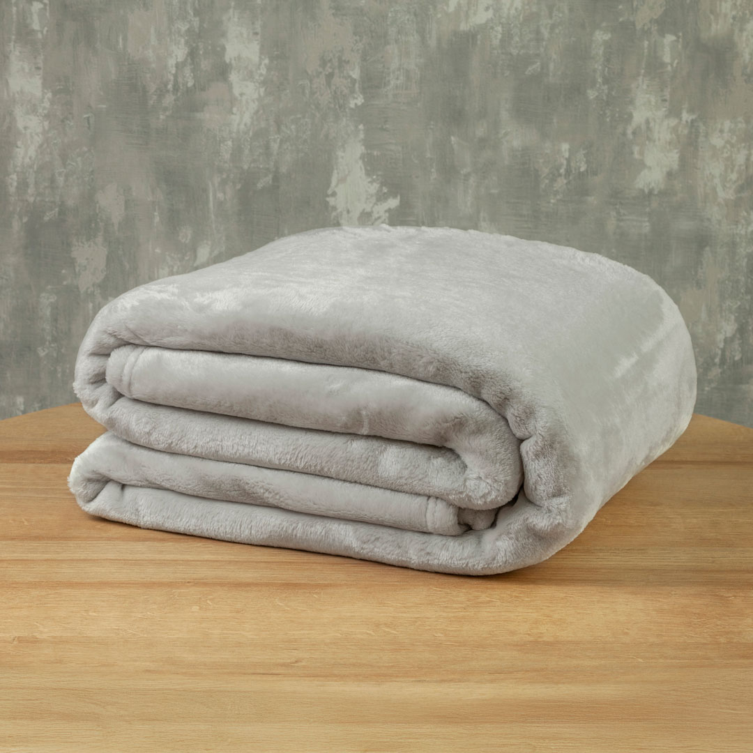 Cobija Piel De Durazno Gris