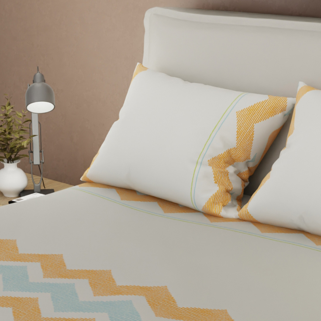 Juego De Sábanas 180 Hilos Pirámides Entre Líneas