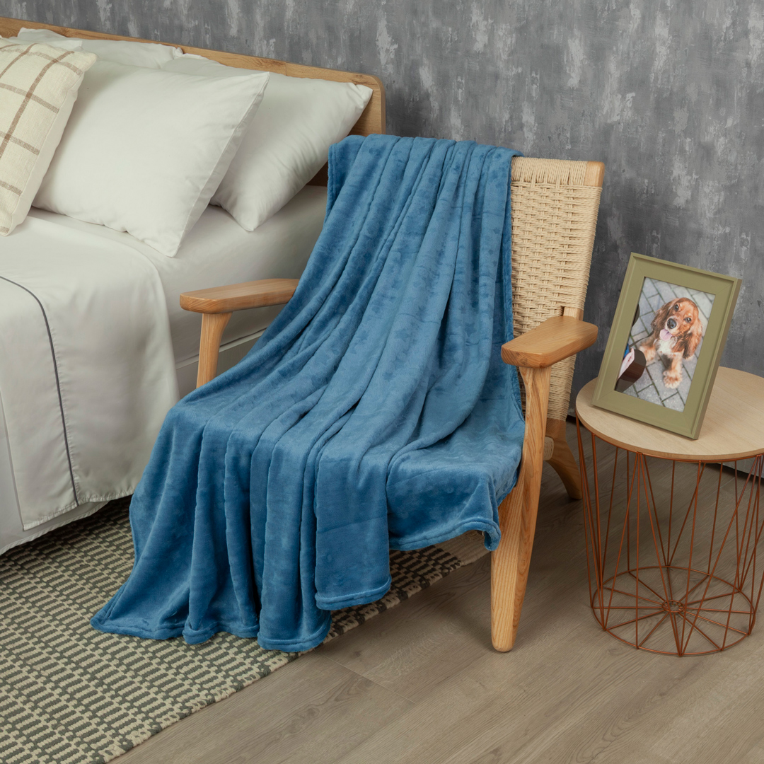 Cobija Comfortsoft Azul Petróleo  Estrellas Suave