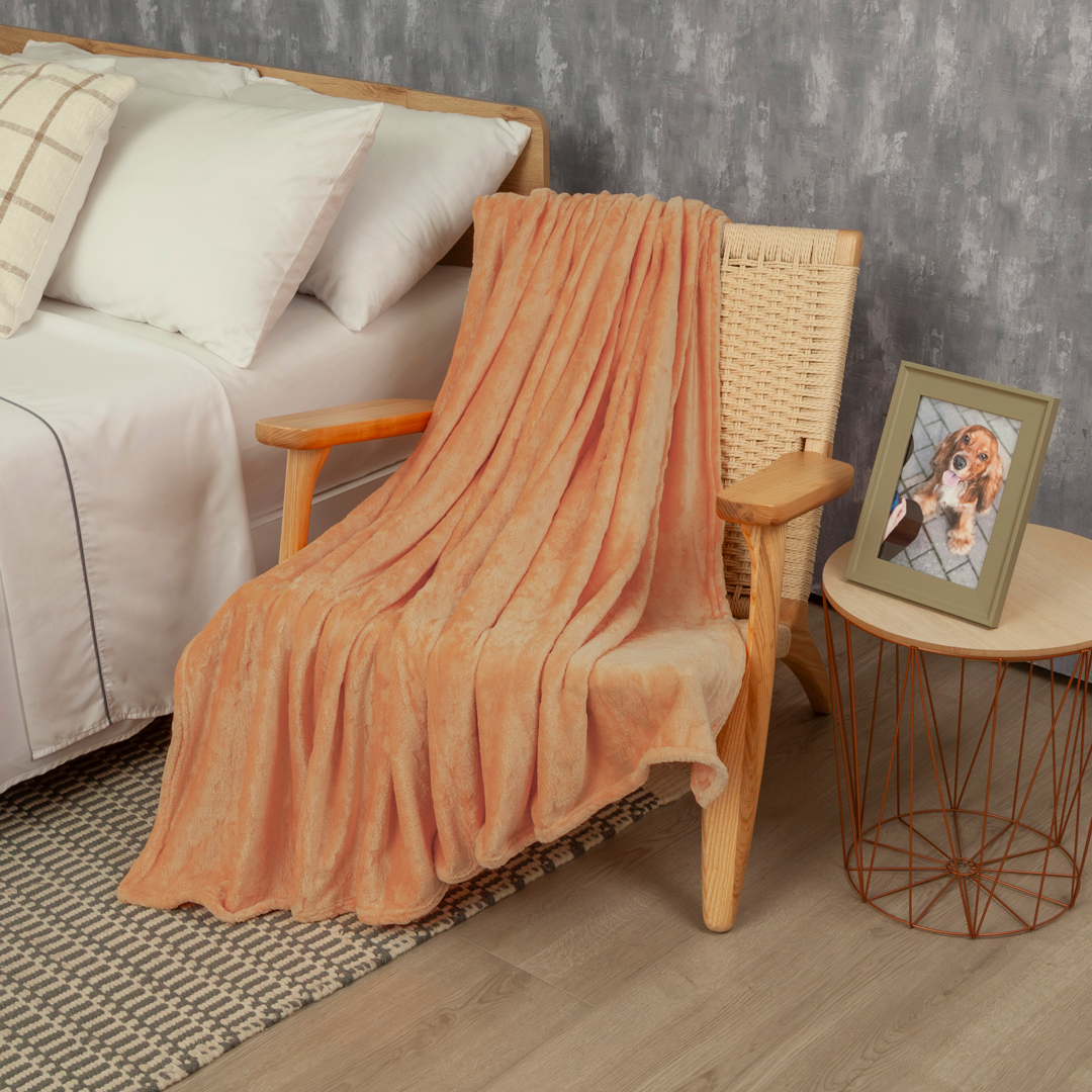 Cobija Comfortsoft Naranja Estrellas Suave