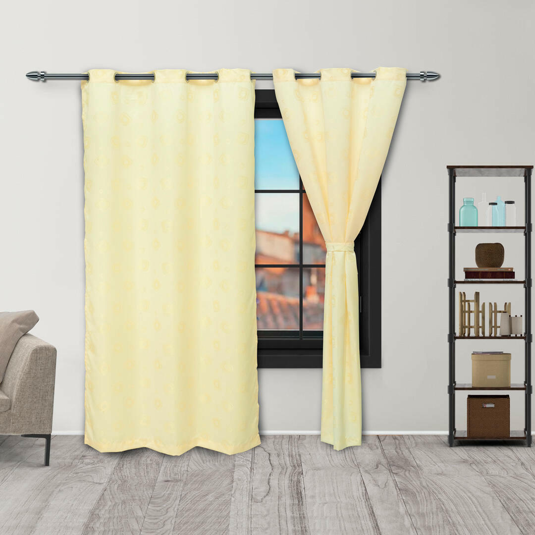 CORTINA EN YACAR-ARGOLLA BEIGE