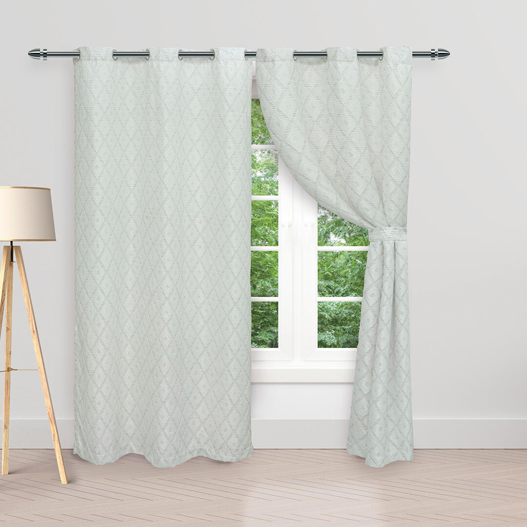  CORTINA FIQUE ARGOLLA RAYAS NEGRAS 