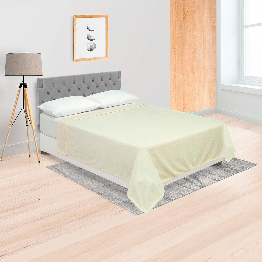 COBIJA PIEL DE DURAZNO SOLO FONDO BEIGE 