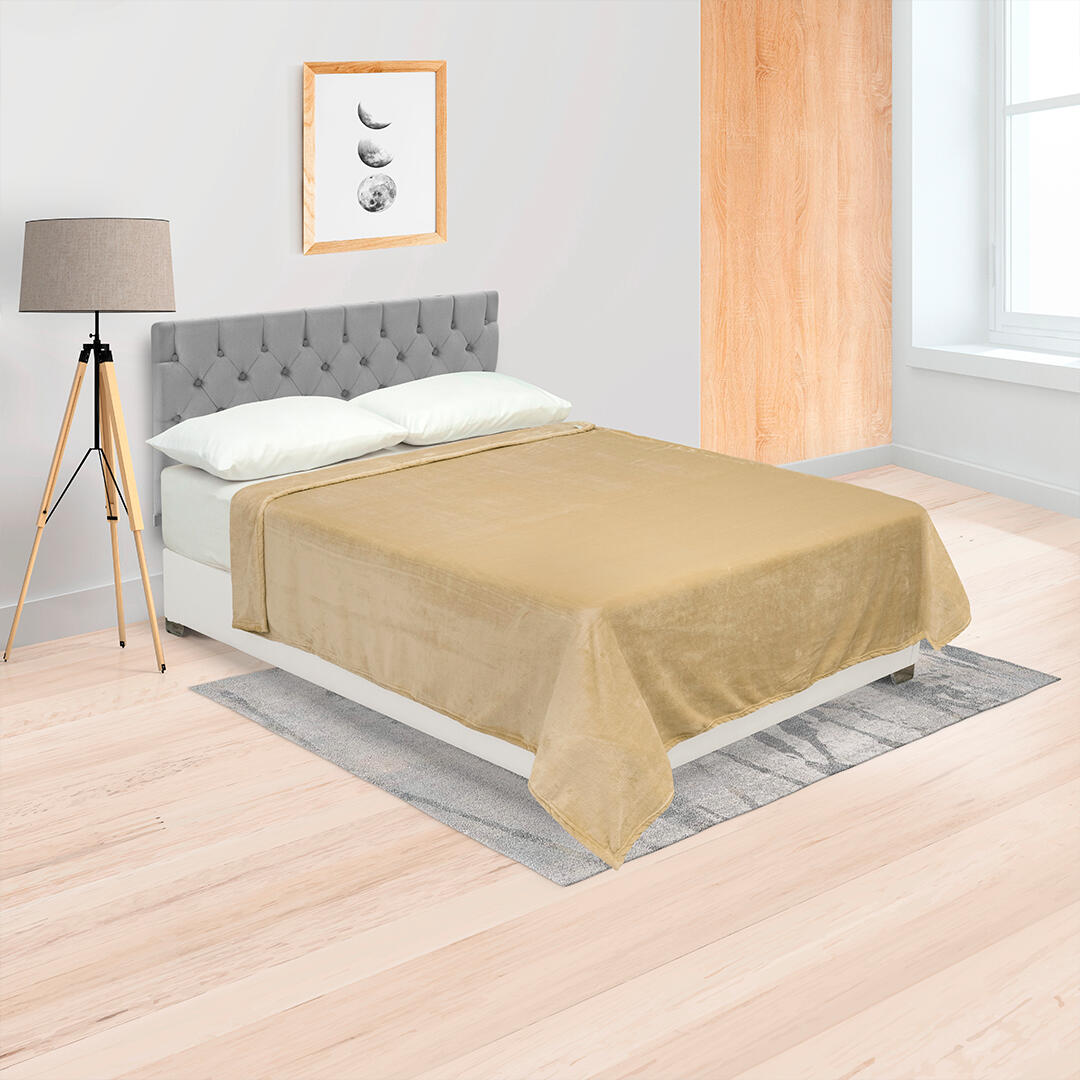 COBIJA PIEL DE DURAZNO SOLO FONDO  DORADO 