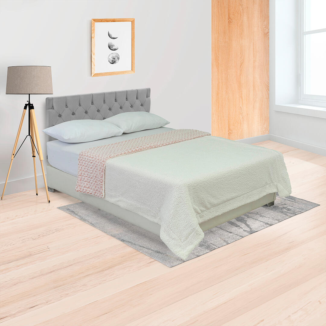 COBIJA TWIST 250 GRAMOS DOBLE FAZ ROSA X OVEJERO BEIGE